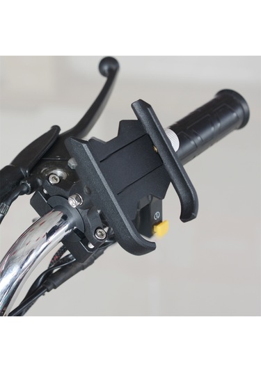 Motosiklet Alüminyum Alaşımlı Basınçlı Döküm Cep Telefonu Tutucu Braketi, Gidon Versiyonu Siyah Siyah