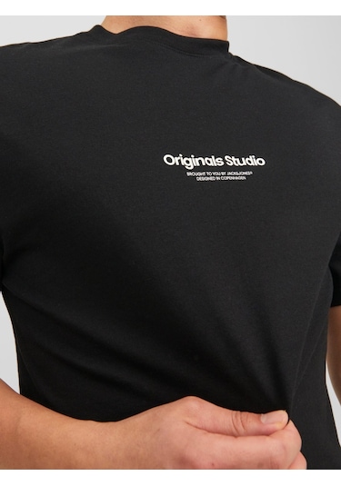 Jack & Jones Jorvesterbro Rahat Kesim Tişört 12240121 Black Siyah