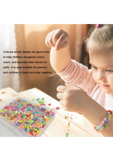 Wezone 02 Çok Renkli Delikli Plastik Boncuklar - Bileklik Ve Kolye Dıy Seti Diğer