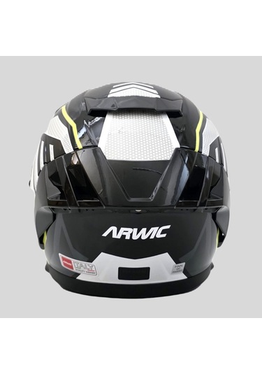 Arwic Pro Model Kapalı Full Face Motosiklet Kaskı Ar939 Sarı
