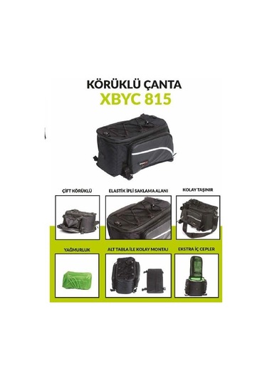 Xbyc 815 Forte Gt 30 L Bisiklet Arka Heybe Çanta Kırmızı - Siyah