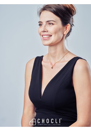 Chocli 18 Ayar Altın Kaplama Kilit Kolye Altın