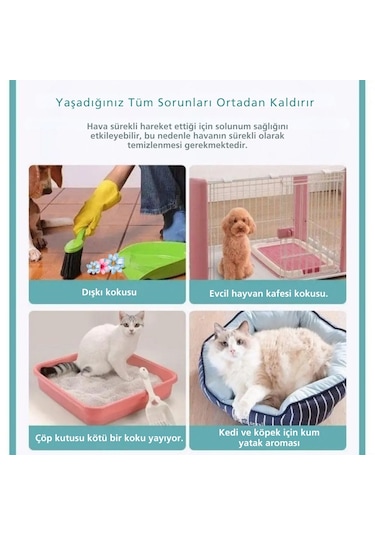 Techtic Kedi Tuvaleti İçin Akıllı Pet Koku Giderici Biyosensörlü