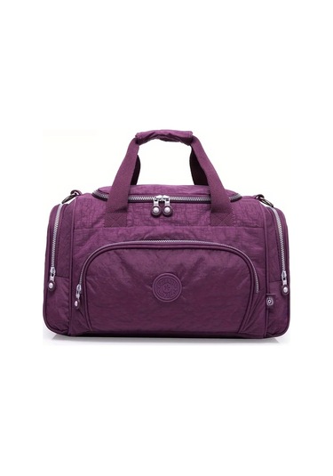 Oldfriend Mor Okul Çantası Orta Lise Öğrencileri İçin Günlük Seyahat Sırt Çantası Nylon Mor Kırmızı