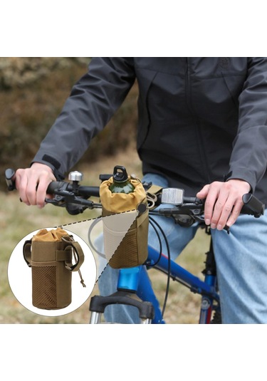 Suntek Bisiklet Su Şişesi Tutucu Taşınabilir Bardak Scooter Kahverengi