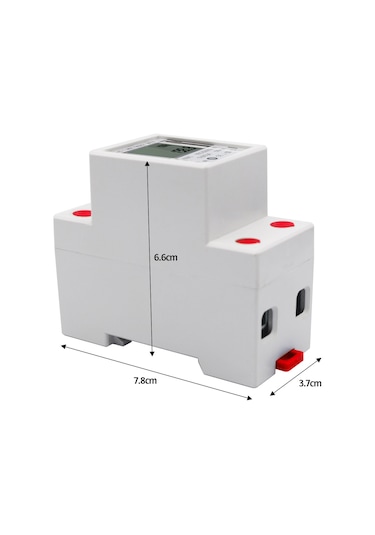 Reedark "dın Raylı Lcd Ekranlı Tek Fazlı Elektrik Sayacı 5-80a 220v Enerji Tüketim Ölçer"
