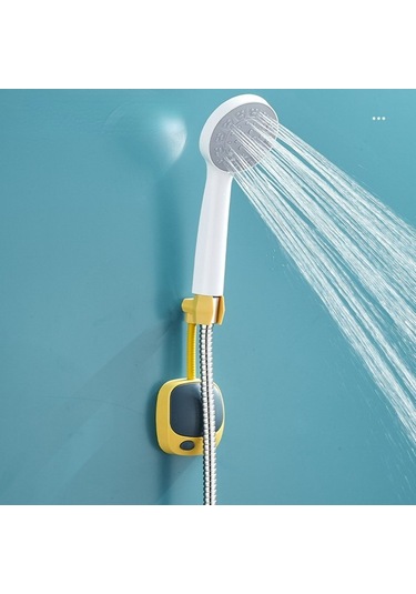 Primepickings Siyah Duş Tutucu Evrensel Vantuz Değil Duş Başlığı Tutucu Yumruksuz Banyo Braketi Ayarlana Siyah