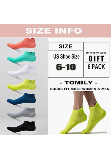 Skycity Kadınlar İçin Spor Ayak Çorabı - 6 Çift Siyah, Beyaz, Gri - Nem Emici, Nefes Alır, Yumuşak - Koşu, Yürüyüş Ve Günlük Kullanım Siyah - Beyaz - Gri