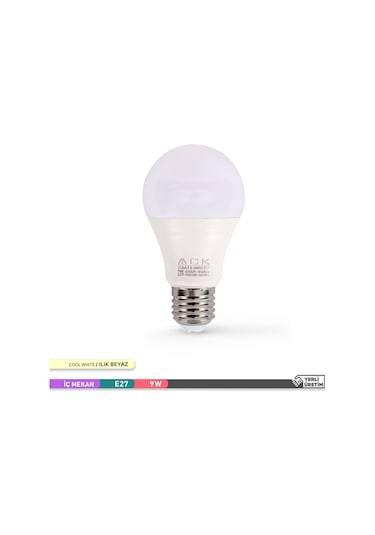 ACK 9W LED AMPUL 840 LUMEN 4000K