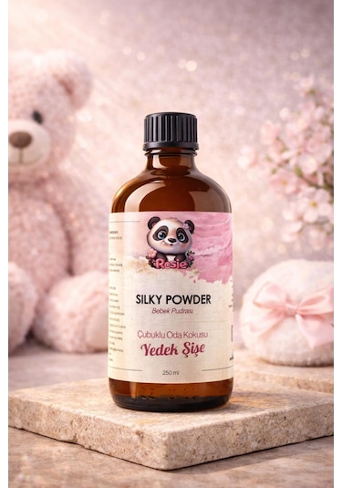 Rosie Silky Powder Çubuklu Oda Kokusu Yedek Şişe 250 Ml Pudramsı Ortam Kokusu, Reed Diffuser, Refill Fresh