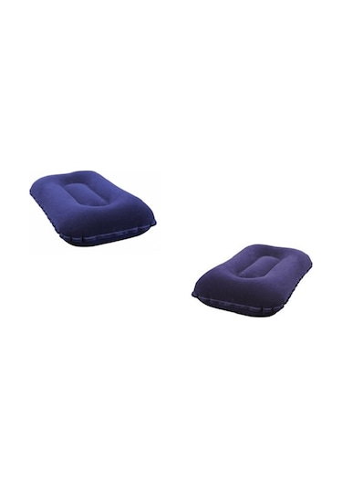 2 Adet Bestway Şişme Yastık 67121 Kadife 42 x 26 x 10 CM Mavi