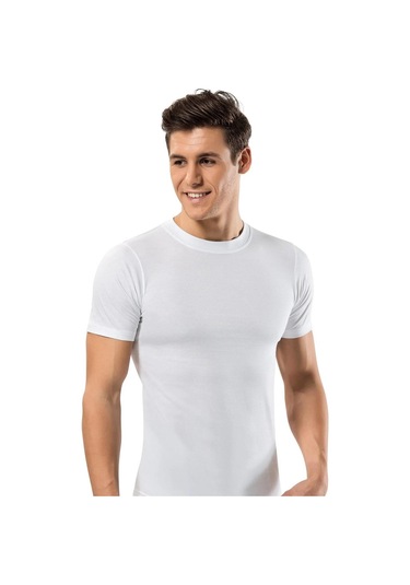 Erdem Erkek Lux Kapalı Yaka Kısa Kol Fanila Atlet - 6 Adet 001