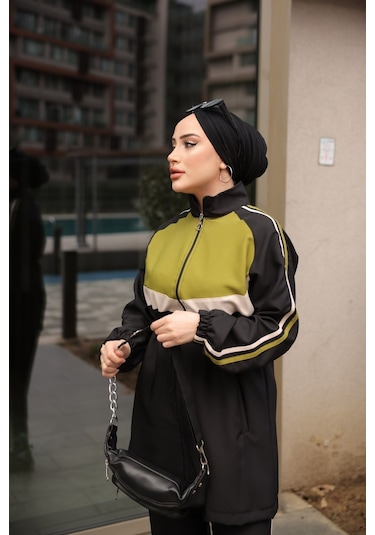 Tesettür Eşofman Takımı Fermuarlı Ikili Takımı Siyah 479 Siyah