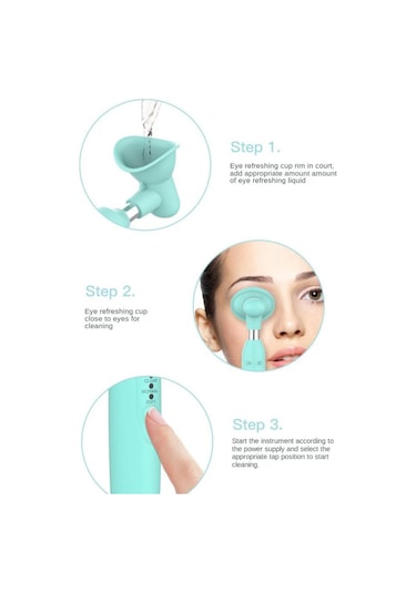 Suntek Elektrikli Göz Yıkama Aleti Titreşimli Masaj Aletleri Mavi