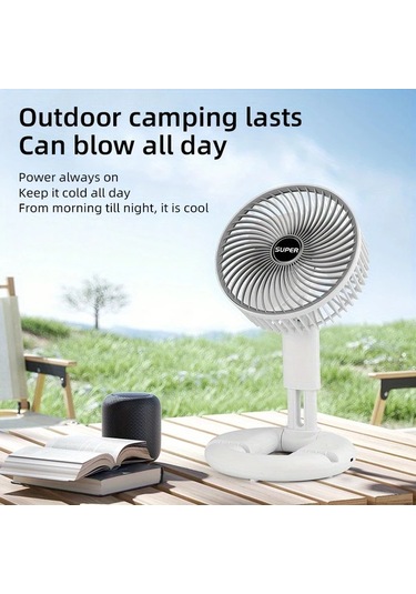 Boatshop1 Portable Mini Katlanabilir Usb Sarjli Gri Duvar Ve Masa Ustu Fan Guclu Ruzgar Dusuk Ses Uyku Icin Ideal
