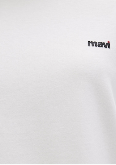 Mavi - Mini Mavi Logo Baskılı Ekru Basic Tişört 1612122-70057 Ekru