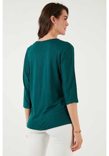 Lela Bisiklet Yaka Truvakar Kol Bayan Bluz 5861416Y Nefti