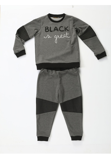 Casabony Great Black Antrasit Parçalı Eşofman Takım Antrasit