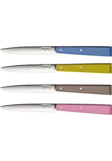 Opinel Bon Appetit Ahşap 4'lü Biftek Kamp Bıçak Seti Çok Renkli