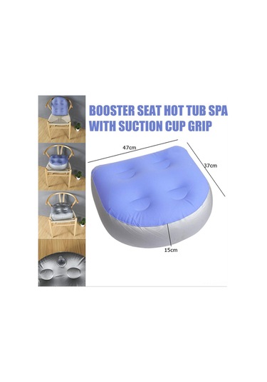 Fosenze Konforlu Şişme Oturma Yastığı - Emici Tabanlı, Su Ve Hava Dolumlu, Yetişkin Ve Çocuklar İçin Mavi