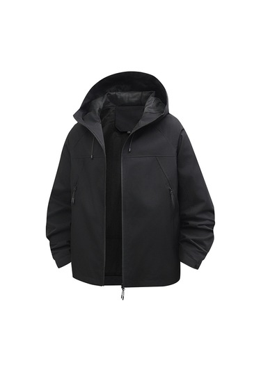 Erkek Seyahat Ceketi Siyah Siyah