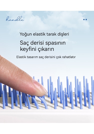 Kendini Temizleyen Hafif Anti Statik Geri Çekilebilir Tarak Beyaz