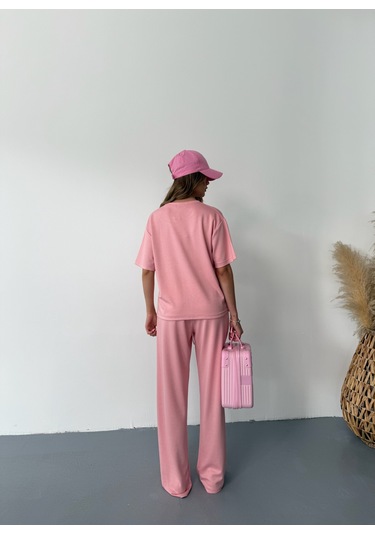 Kadın Modal Kısa Kolu Soft Touch Spor Takım Pembe Kadın Modal Kısa Kolu Soft Touch Spor Takım Pembe