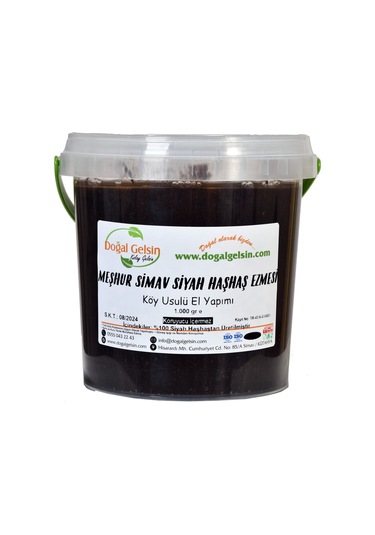 Doğal Gelsin Meşhur Simav Siyah Haşhaş Ezmesi 1 KG
