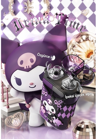 640ml Denizkızı Desenli Çocuk Taşınabilir İçme Şişesi