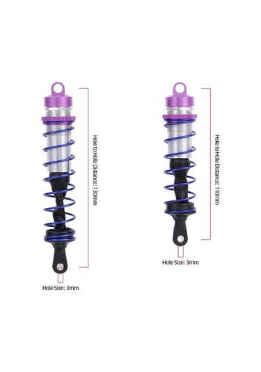 Pazly Yüksek Uyumlu Süspansiyon Rc Performanslı Parçası Mor Metal Jlb, İçin Hsp, Geeroyoo Dhk Araçlar Amortisör Adet 4 1/8 - Ti