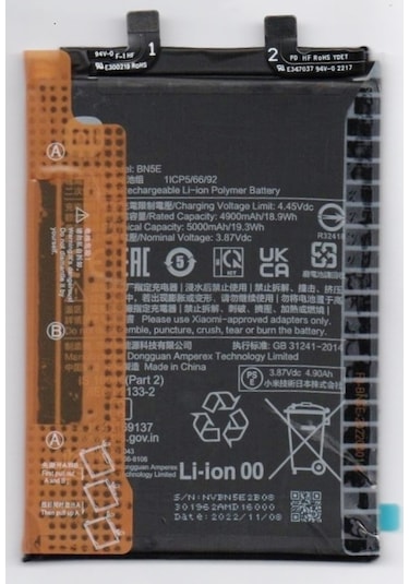 Xiaomi Redmi Note 11 Pro 5g Poco X4 Pro Uyumlu 5g 5000 Mah Bn5e