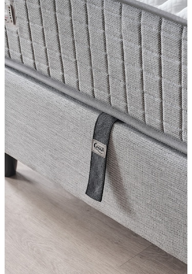 Mimoza Tek Kişilik Antibakteriyel Ortopedik Paket Yaylı Yatak Gri