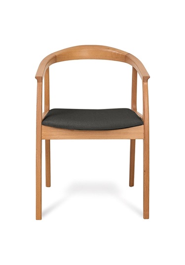 Helsinki Antrasit C Model Bohem Natural Ahşap Sandalye