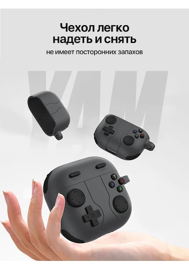 Yamcase Airpods Uyumlu 3 İçin Karabinalı Silikon Kılıf 172999672 Gri