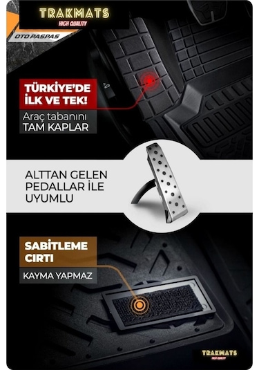 Renault Megane 4 Sedan Sol Kulak 2023 Universal Kesilebilir Havuzlu 4d Oto Paspas Ada Siyah