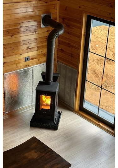 Dekoratif Şık Camlı Şömine&pelet Soba 60x35x35 Cm