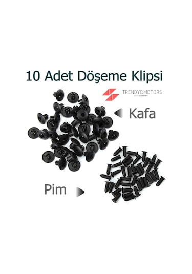 Hyundai Döseme Klips Oto Baglanti Klipsi Vidali 10 Adet 466193593