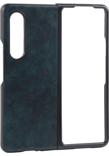 Galaxy Uyumlu Z Fold 3 Mavi İş Desenli Kılıf Kaiyi