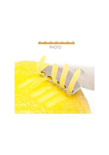 Ulzyvf Mutfak Paslanmaz Çelik Portakal Limon Meyve Soyma Bıçağı Pratik Gümüş, Kullanışlı Desenli Gümüş