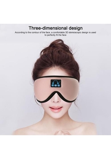 Kablosuz Bluetooth 5.0 Göz Maskesi 3d Stereo Surround Ses Müzik Çağrı Kulaklık Karartma Uyku Gözlükleri Kulakları Basmayın Göz Masajı Cihazı Jrvseg Çok Renkli