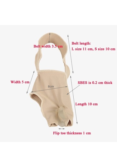 Sones 1 Çift İki Ayak Parmaklı Bölünmüş Ayak Koruyucu Ten Rengi S 35-40