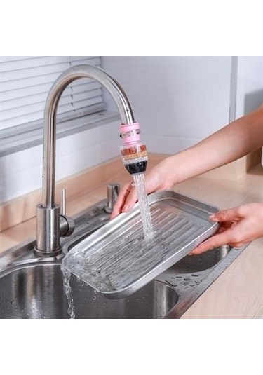6 Katmanlı Musluk Ucu Filtreli Su Tasarruflu Hijjenik Musluk Başl