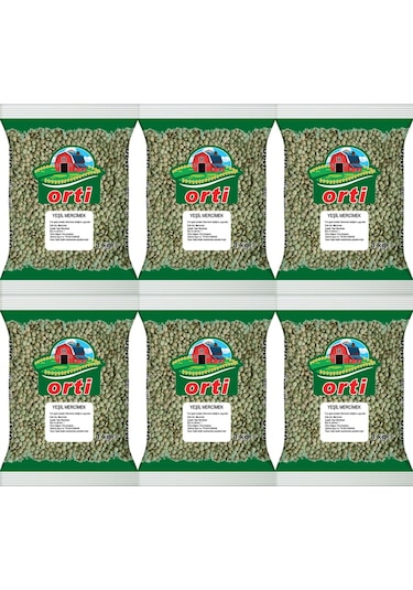 Orti Yeşil Mercimek 1 Kg. x 6 Adet