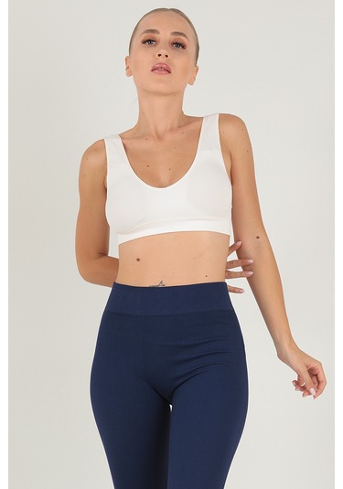 Doremi Seamless Kalın Askılı Spor Sütyen ekru