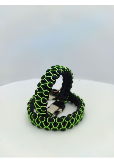 Paracord Bileklik Yeşil Desen Yeşil