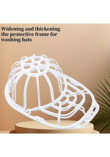 Dashanshop Beyaz Geniş Kenarlı Şapka Yıkama Ve Saklama Askısı Yıkama Koruyucu Hediye Beyaz