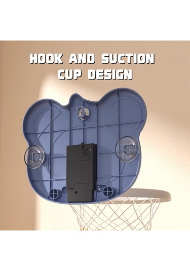 Ranyeek Çocuklar İçin Ayarlanabilir Yükseklikte Basketbol Potası Sessiz Top Hediyeli, Duvar Montajlı, 1-6 Yaş