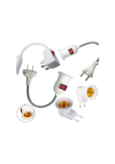 Lamba Tabanı Esnek Viraj Mobil Test Işık Soketi Lamba Adaptörü