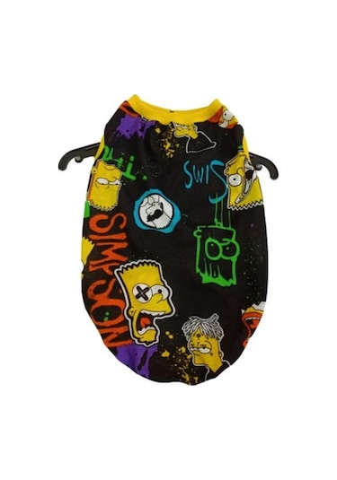 Simpson Desenli Kedi Kıyafeti Elbisesi SMALL/S/Beden 1