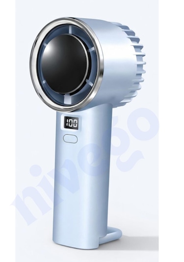 Lcd Göstergeli 1200mah Şarj Edilebilir Bataryalı Taşınabilir Mini Fan Vantilatör Pervane